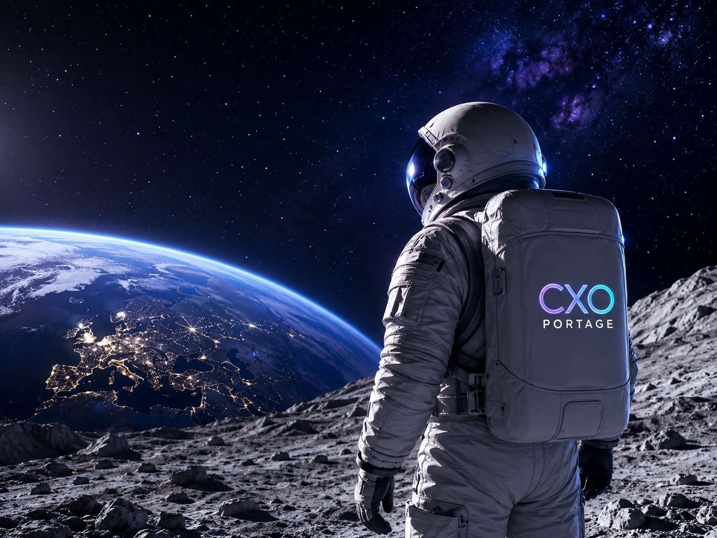 Astronaute CXO Portage face à la Terre